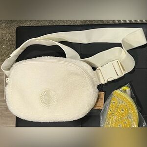 Victoria secret cream Sherpa waist bag